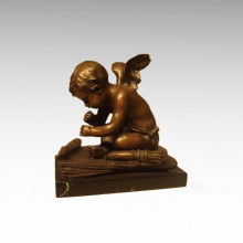 Kids Figure Statue Angle Cupid Bronze Sculpture TPE-918